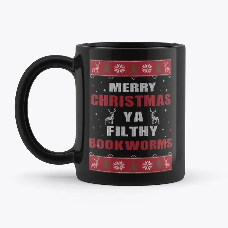 Filthy Bookworms Christmas Mug